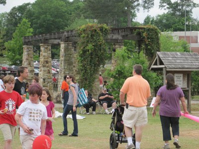 Community members at outdoor event