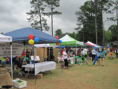Booths at community event